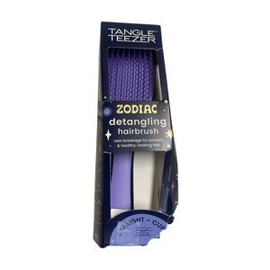Tangle Teezer Zodiac Detangling Hairbrush Purple Straight Curly New Damaged Box